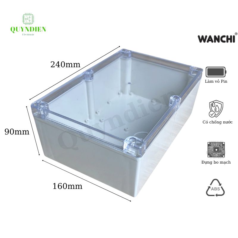 Hộp nhựa ABS 240x160x90mm WANCHI