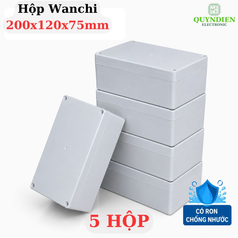 Hộp Nhựa ABS chống nước WANCHI 200x120x75mm Màu Trắng Đục