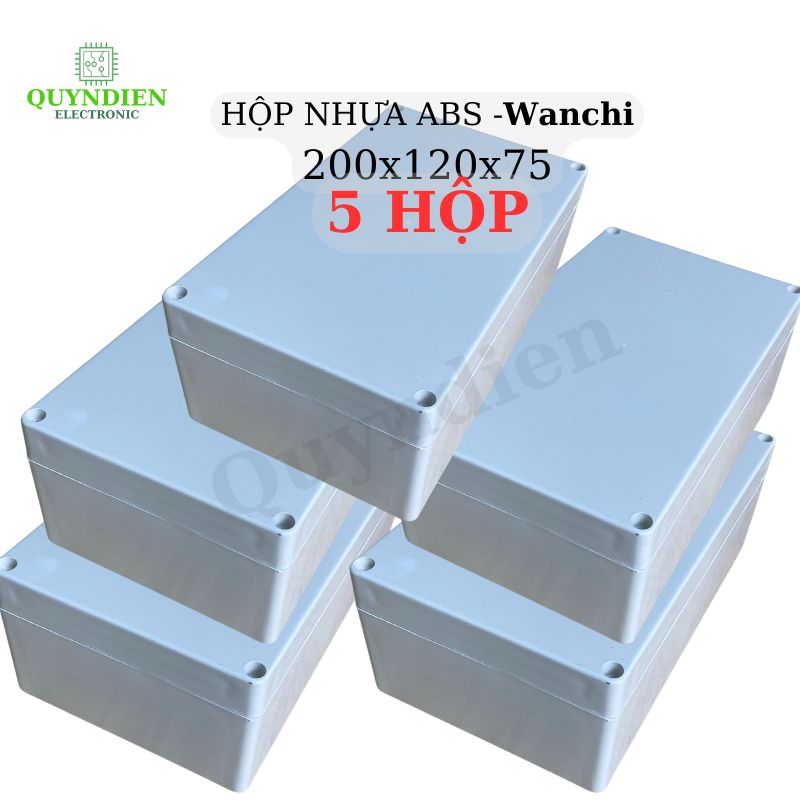 Hộp Nhựa ABS chống nước WANCHI Cao 200x120x110mm Trắng Nắp Đục