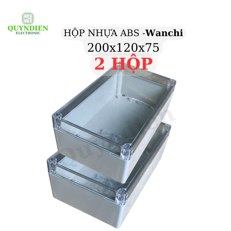 Hộp Nhựa ABS WANCHI 200x120x75mm Màu Trắng Nắp Trong