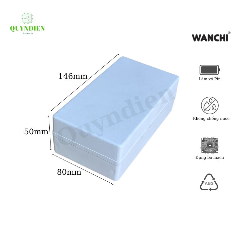 Hộp nhựa ABS 146x80x50mm WANCHI