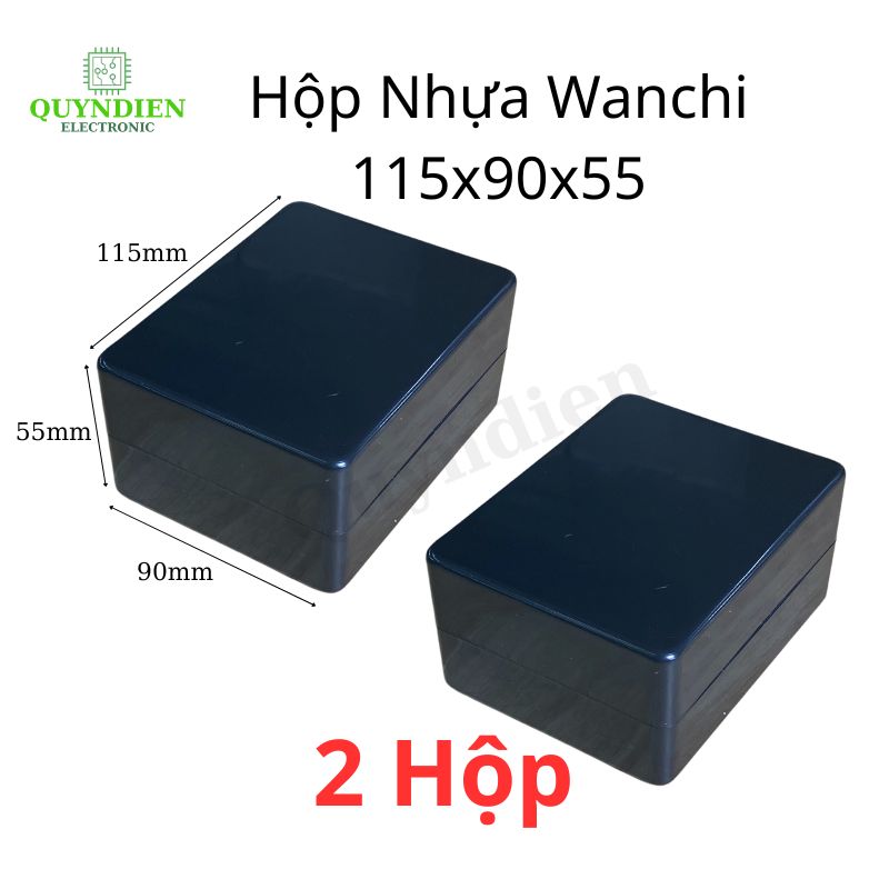 Hộp Nhựa ABS WANCHI 115x90x55mm Màu Đen