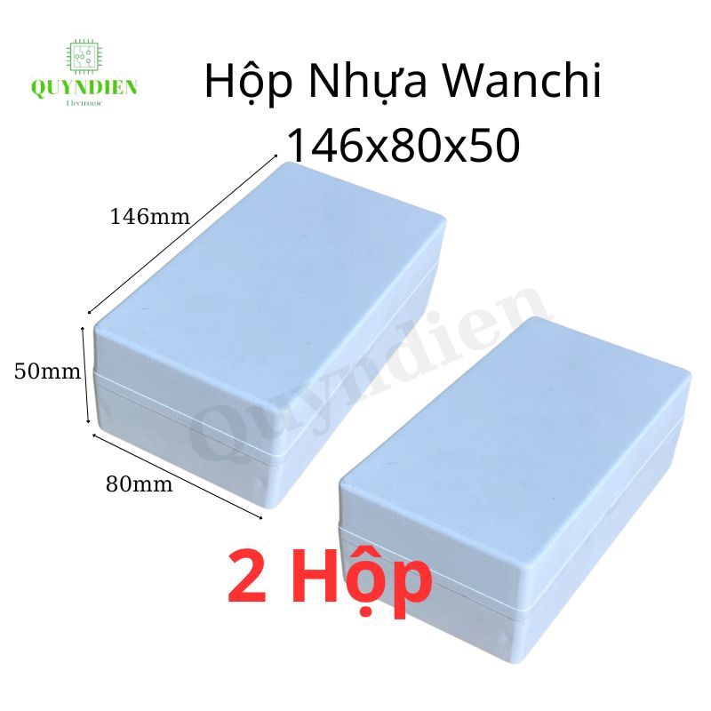 Hộp Nhựa ABS WANCHI 146x80x50mm 2fet Màu Trắng