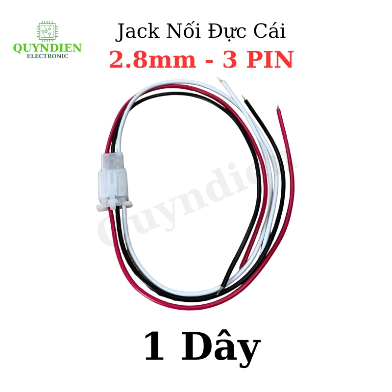 Jack Nối Dây Điện Đực Cái 3 PIN 2.8mm Cho Xe Máy Ô Tô