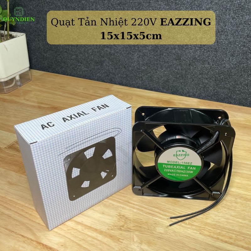 Quạt Tản Nhiệt Thông Gió 15x15x5cm 220V/38W EAZZING -VUÔNG