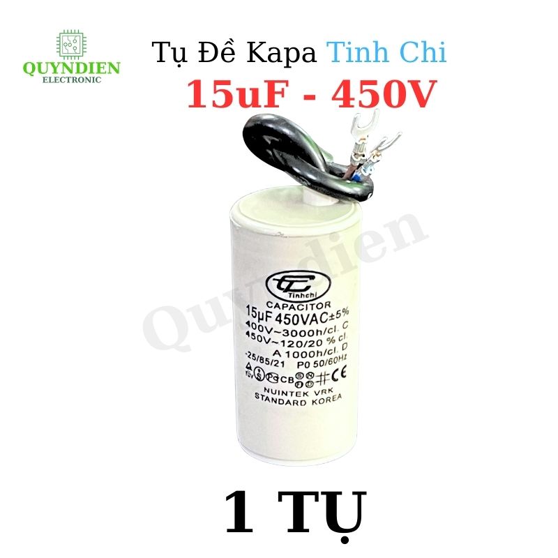 Tụ Đề Máy Bơm Nước 15uF 450V Tụ Kapa Tinh Chi