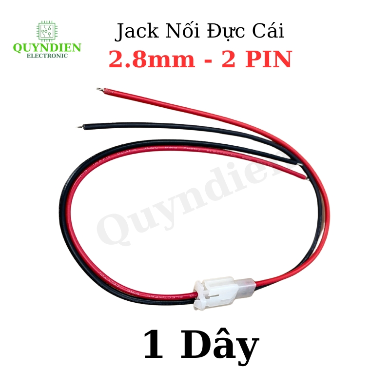 Jack Nối Dây Điện Đực Cái 2 PIN 2.8mm Cho Xe Máy Ô Tô