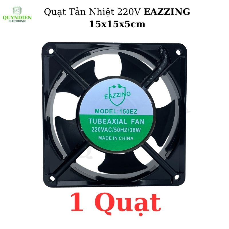 Quạt Tản Nhiệt Thông Gió 15x15x5cm 220V/38W EAZZING -VUÔNG