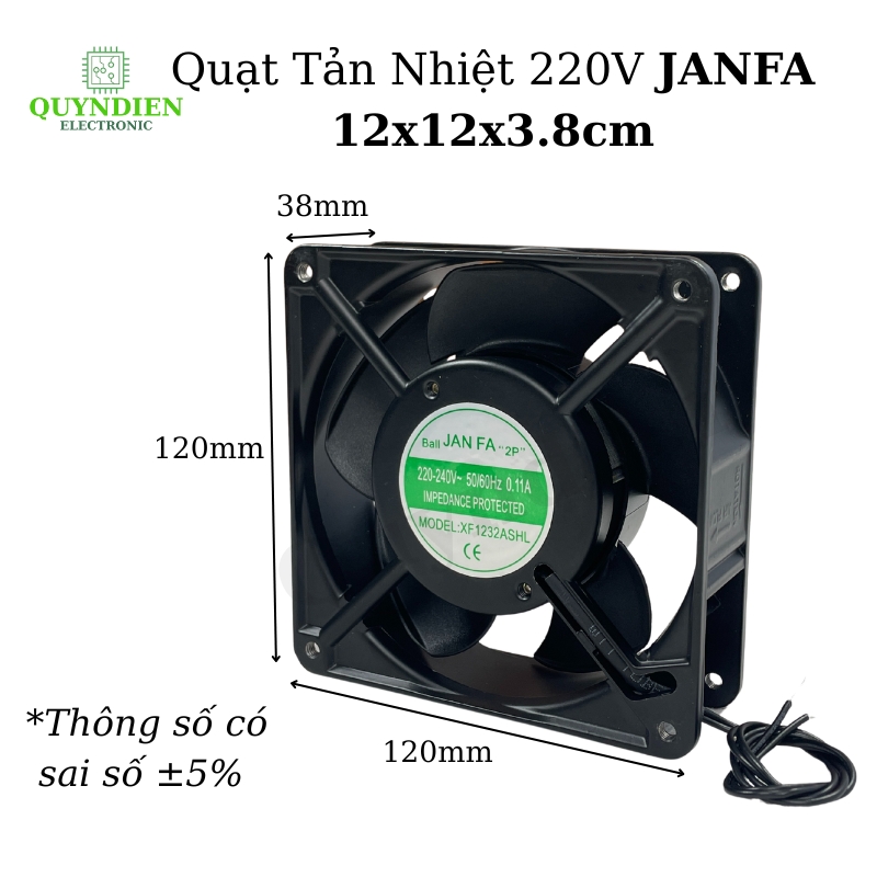 Quạt Tản Nhiệt 220V JANFA 12X12X3.8cm