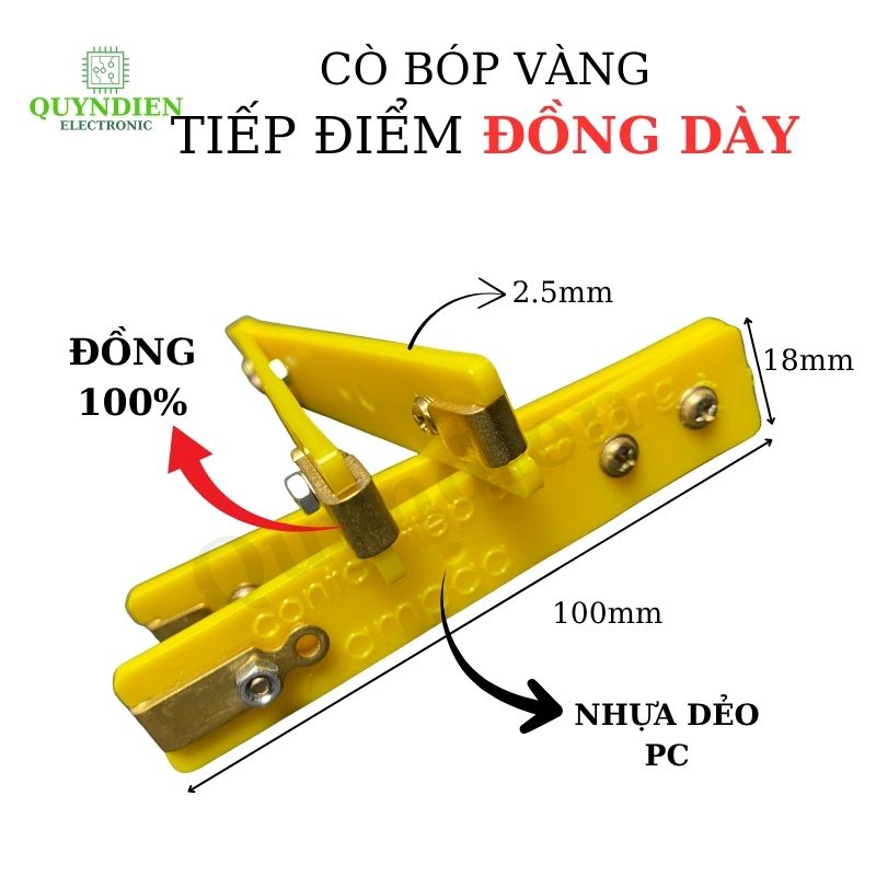 Công Tắc Cò Bóp Vàng Tiếp Điểm Đồng Dày