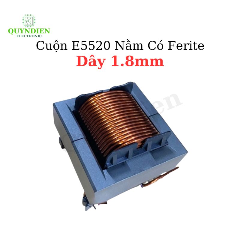 Cuộn Cảm Dây Đồng 1.8mm 70 Vòng E5520 Nằm Có Ferite