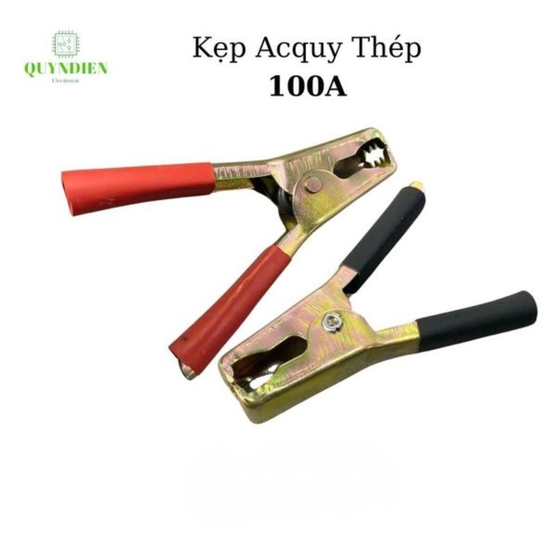 Kẹp Bình Ắc Quy 100A Thép Không Gỉ Đỏ Đen