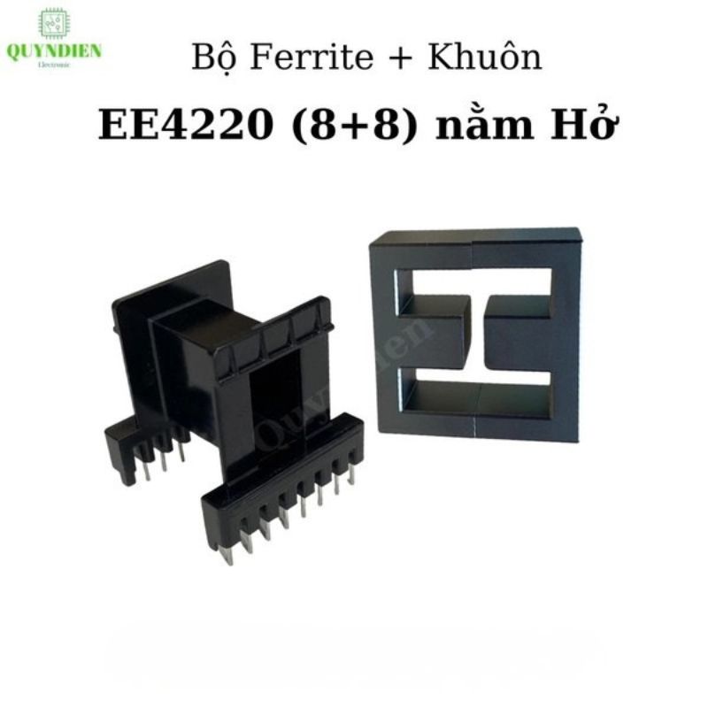 Lõi Biến Áp Xung EE4220 Vuông Nằm Hở (8+8 Chân)