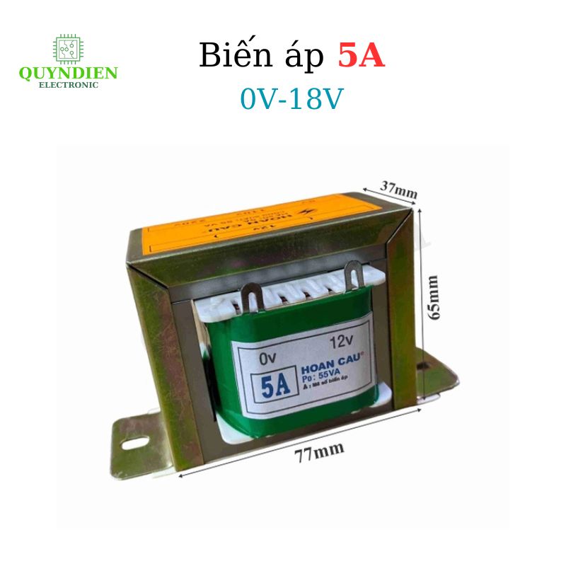 Biến Áp Cách Ly Hoàn Cầu 12V 5A Dây Đồng (0V-12V)
