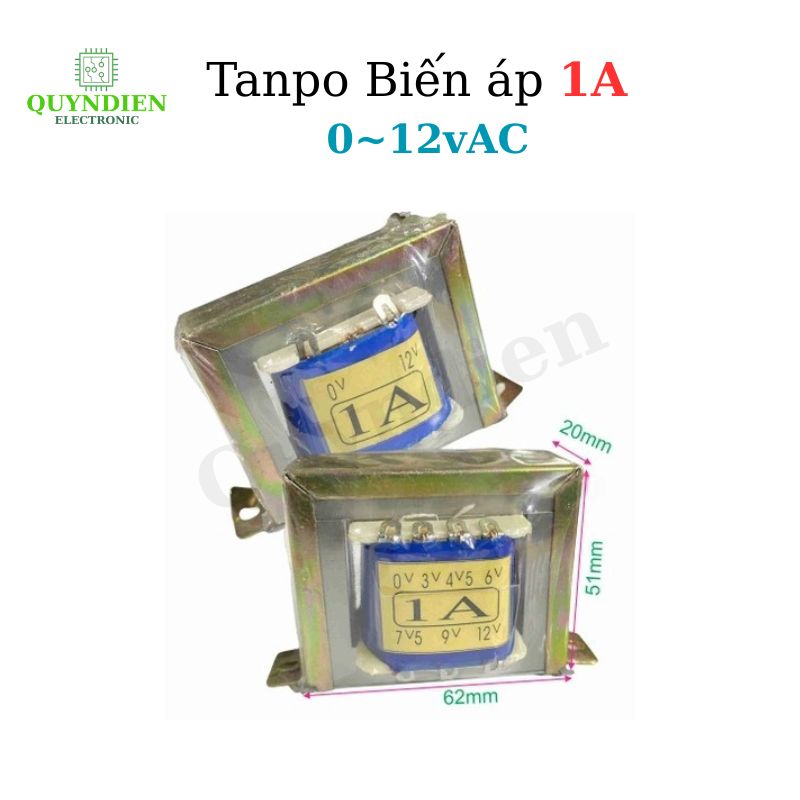 Biến Áp Cách Ly Vào AC 220V Ra AC 0V~12V 1A