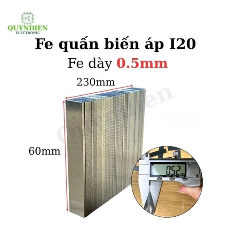 Fe Sắt Silic I20 0.5mm - 60mm Lá Dày - 1Kg