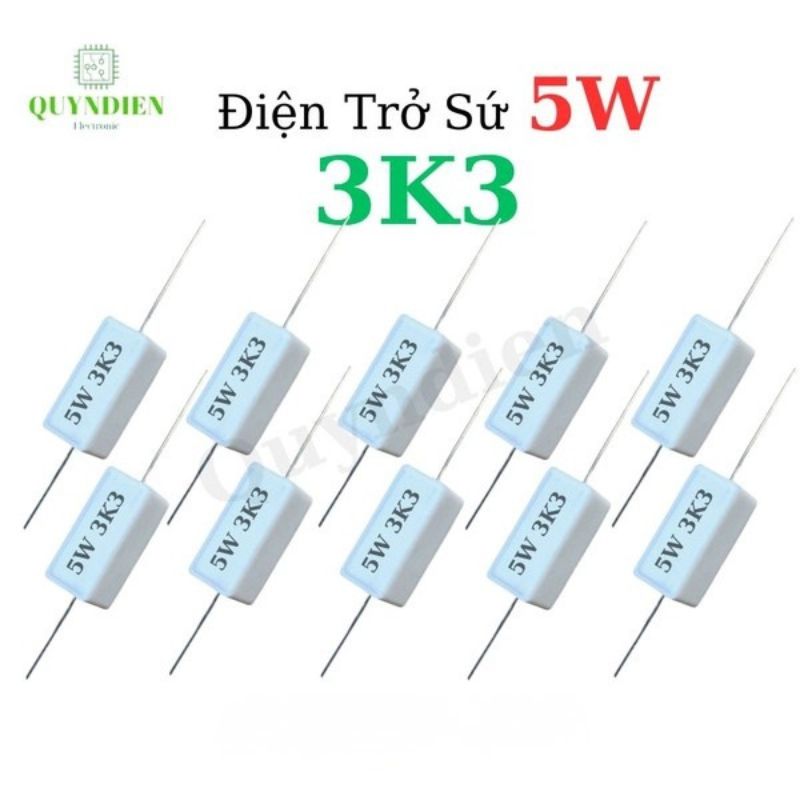 Điện Trở Sứ Nằm 5W - 3K3