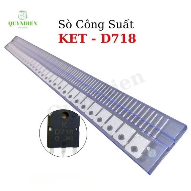 Transistor D718 KEC Lưng Đồng Mạ Niken - 1 Cây 30 Cái