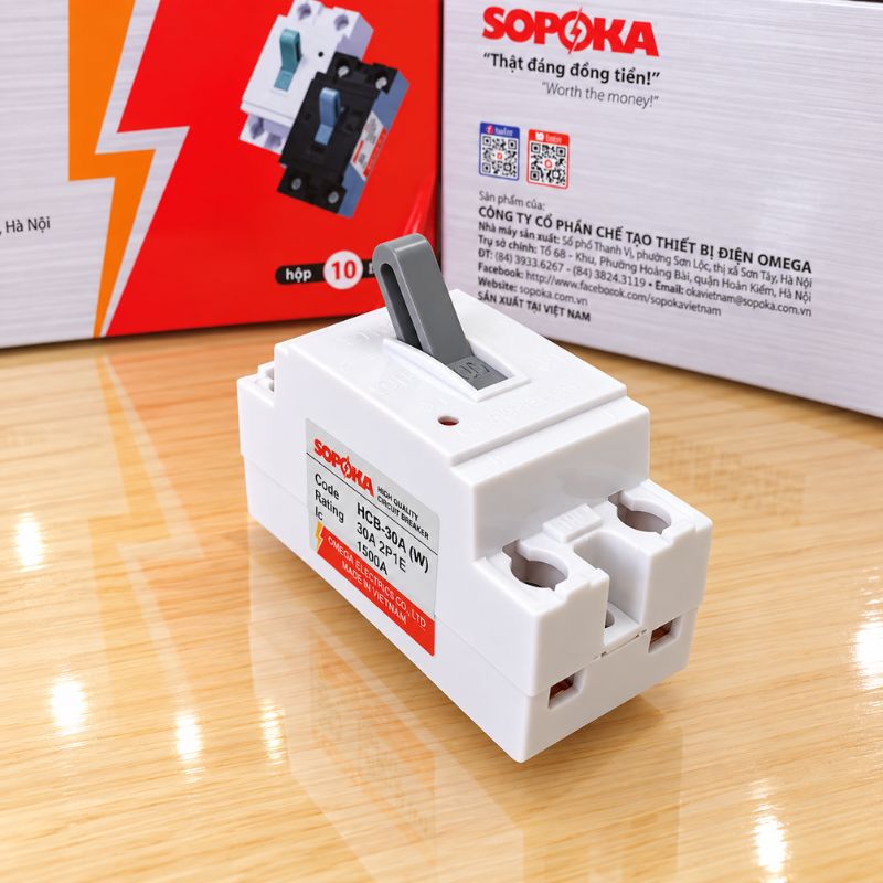 Aptomat CB Cóc 1 Pha 220v SOPOKA