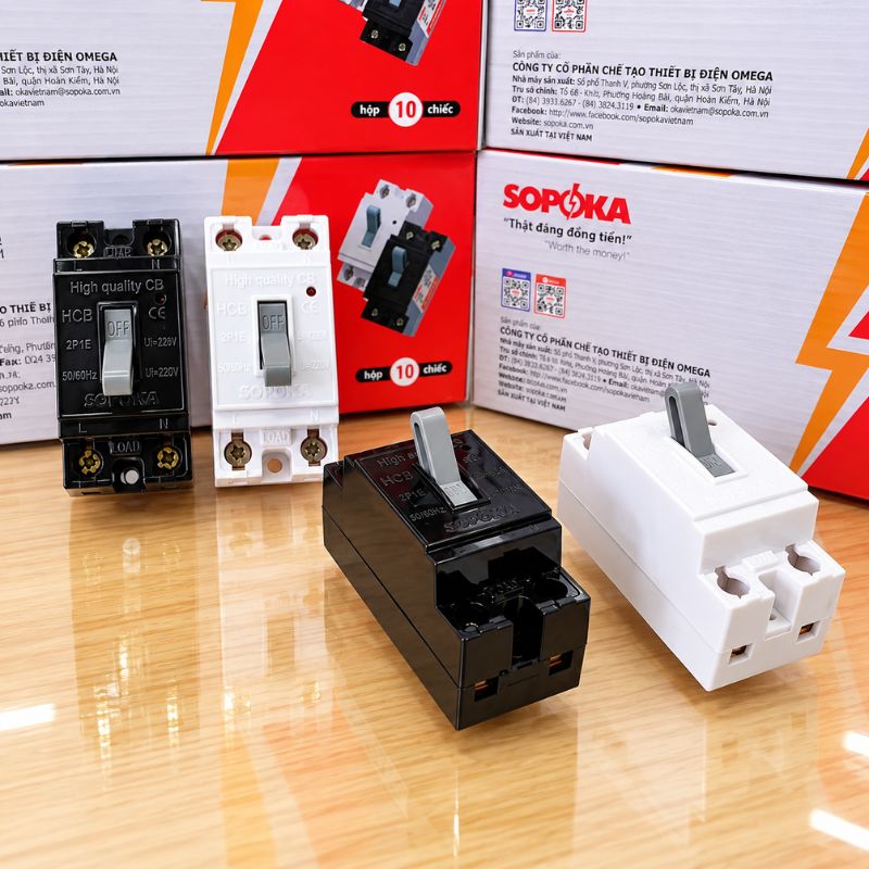 Aptomat CB Cóc 1 Pha 220v SOPOKA