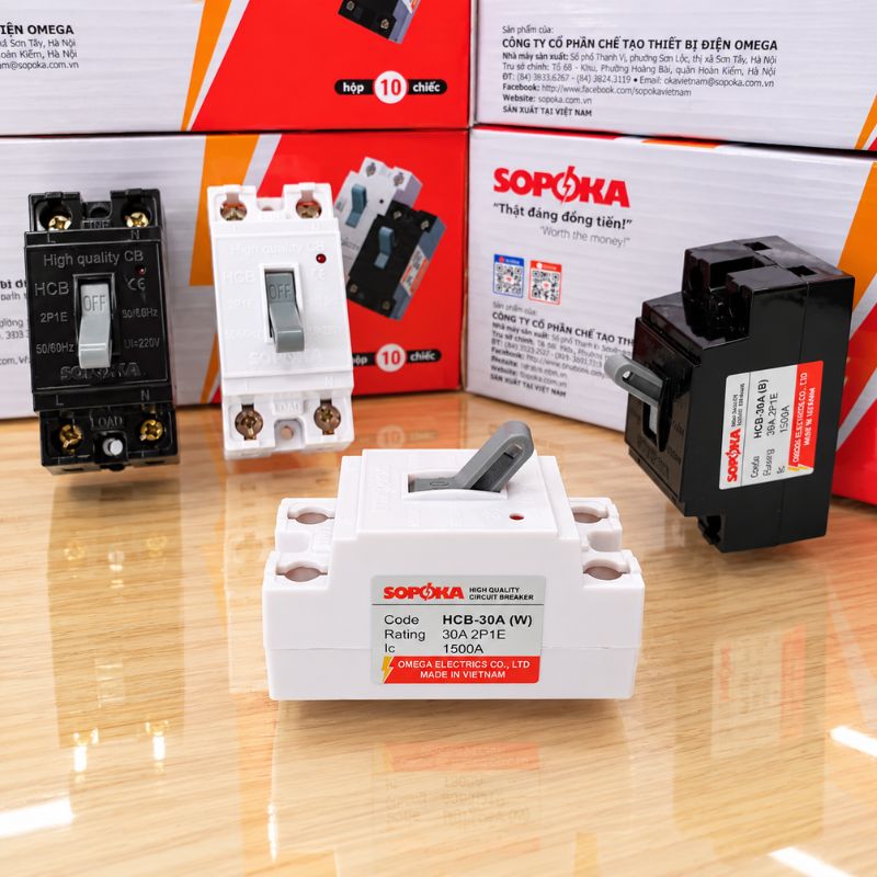 Aptomat CB Cóc 1 Pha 220v SOPOKA