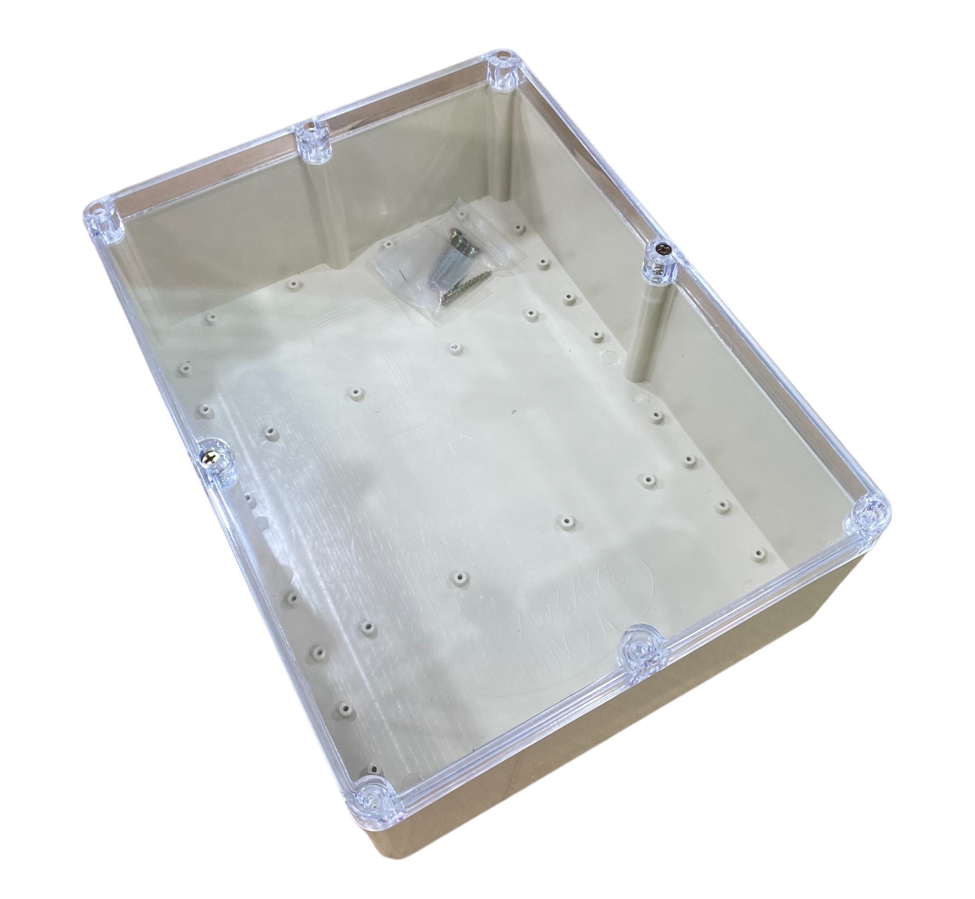 Hộp Nhựa Vy Anh 320x240x110mm Màu Trắng Nắp Trong