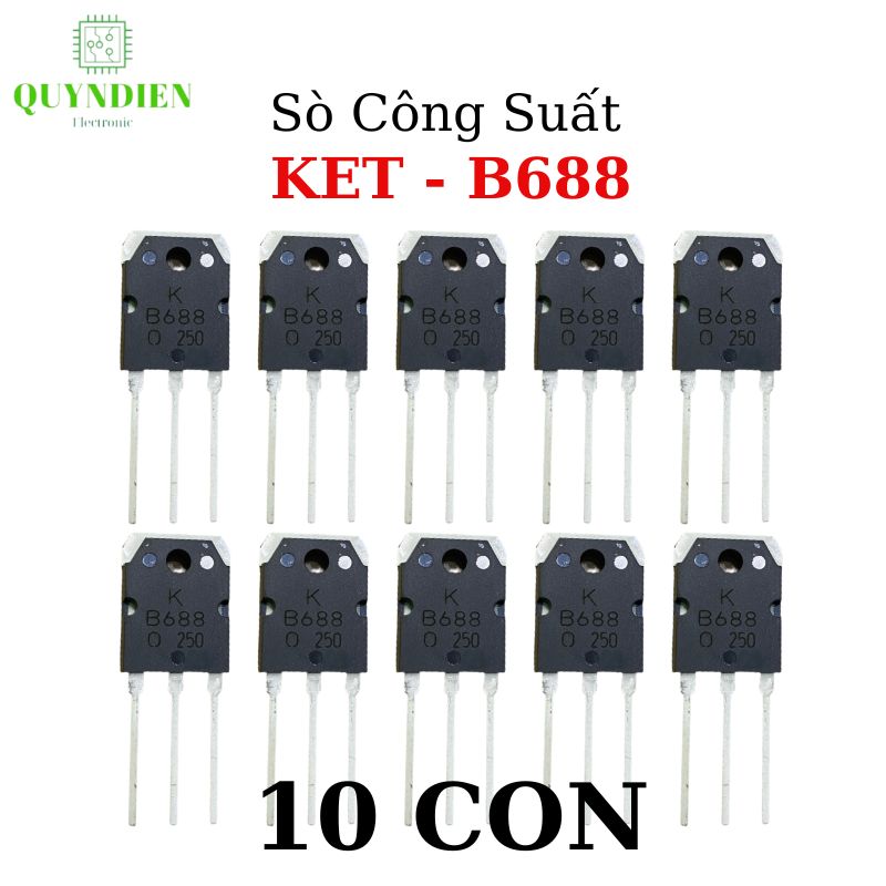 Transistor B688 KEC Lưng Đồng Mạ Niken Loại Mới