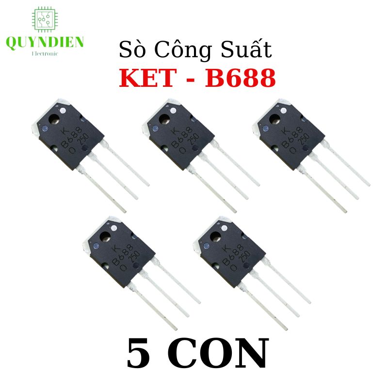 Transistor B688 KEC Lưng Đồng Mạ Niken Loại Mới