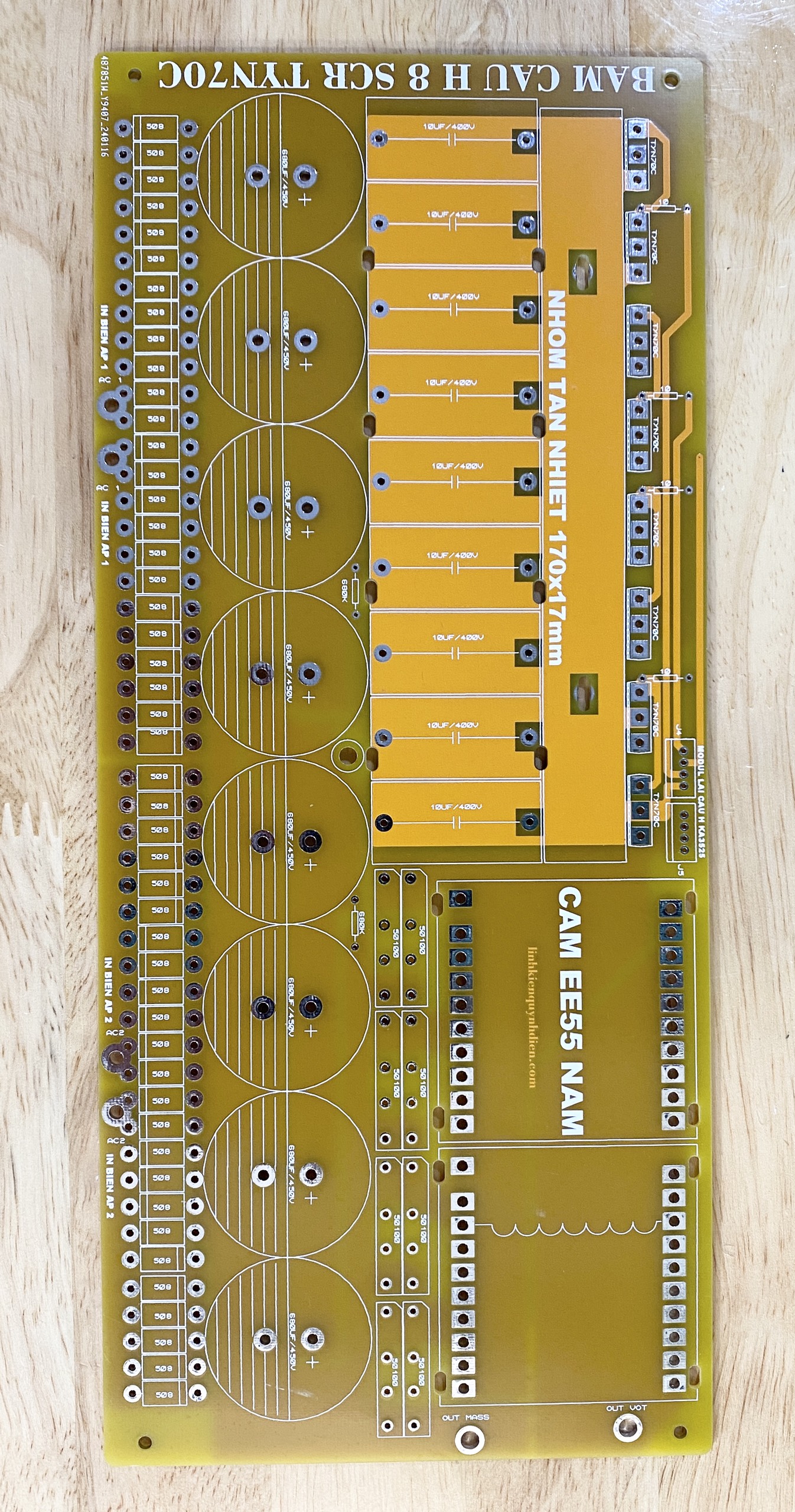 COMBO PCB 2 Mạch Nguồn INVERTER 16 FET LỚN + Băm Cầu H + Bo Lái FET KA3525 + Bo Lái Cầu H 3 Chế Độ