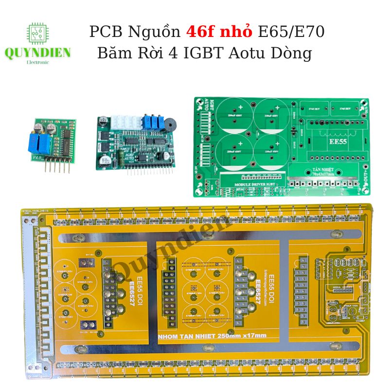 COMBO PCB Nguồn INVERTER 46 FET Nhỏ + Băm Rời 4 IGBT Auto Dòng +Lái fet +lái IGBT MCU