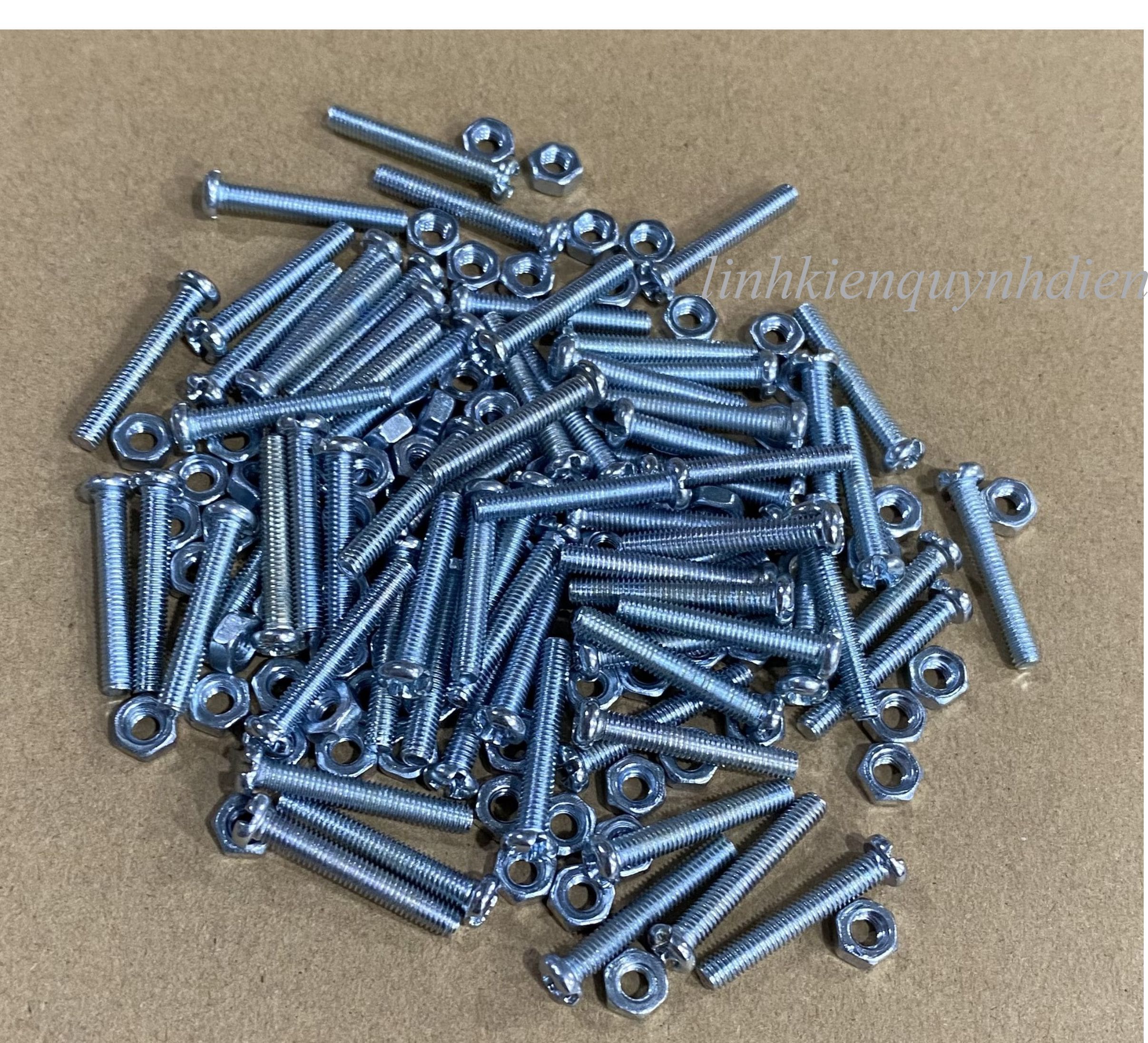 Ốc vít tán 3ly thân M3 dài 1cm/1.2cm/1.5cm/2cm/3cm/4cm/5cm