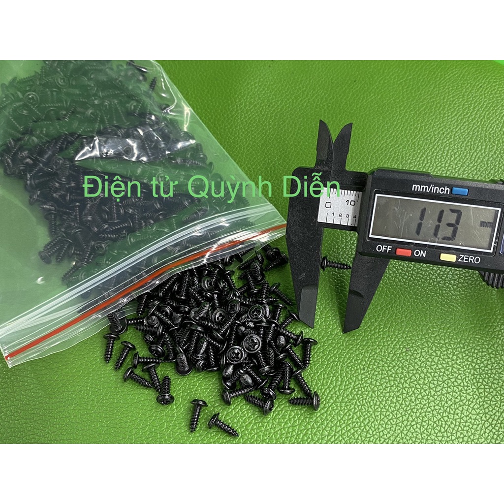 Ốc vít 3mm dài 11mm ĐEN ( túi 1Kg = 1000 gam)
