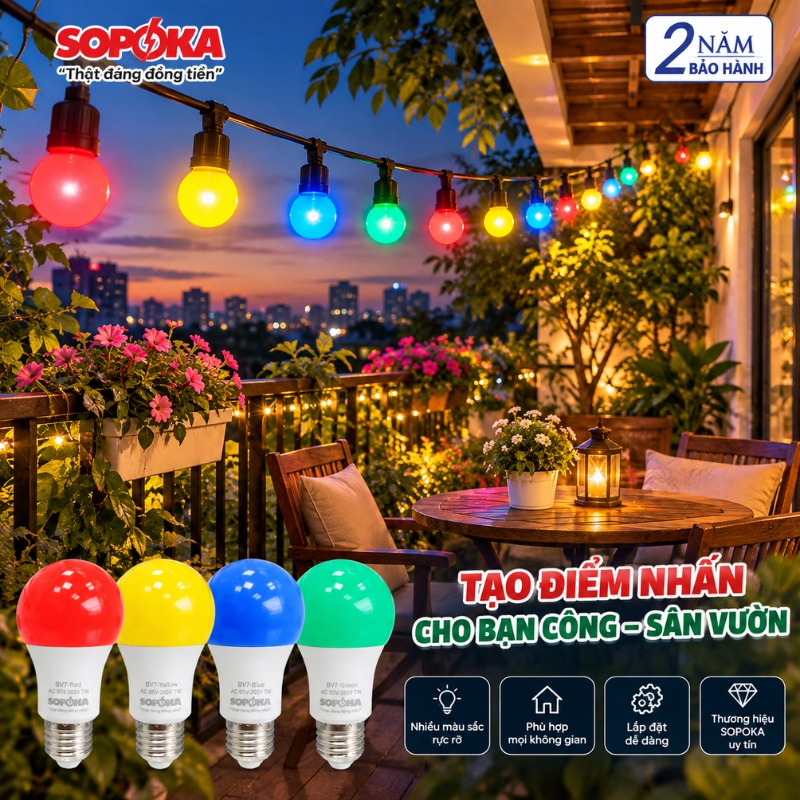 Bóng đèn LED Màu trang trí 7W