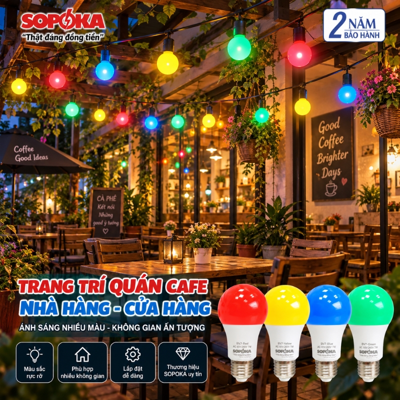 Bóng đèn LED Màu trang trí 7W