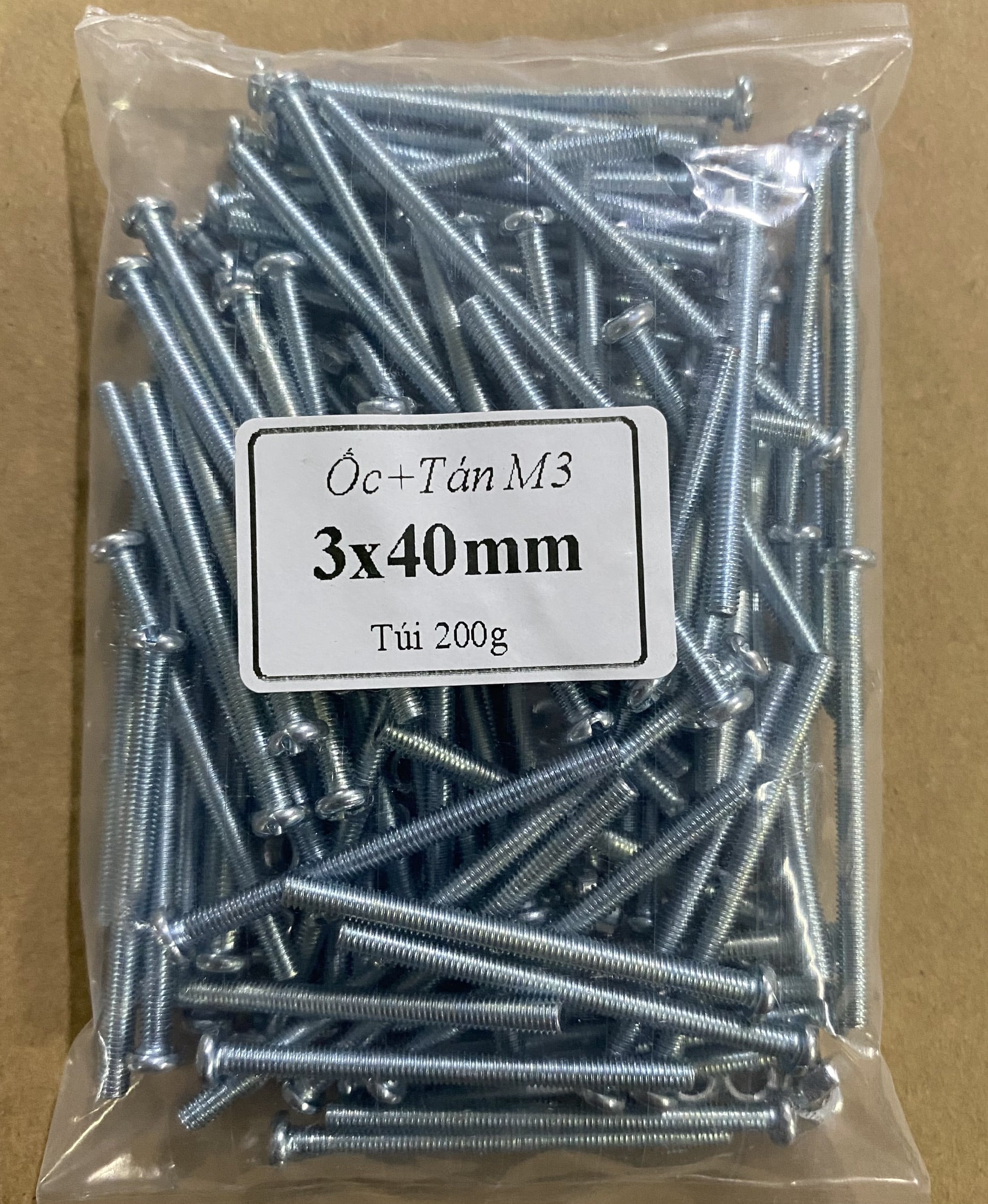 Ốc vít tán 3ly thân M3 dài 1cm/1.2cm/1.5cm/2cm/3cm/4cm/5cm
