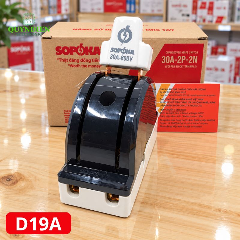 Cầu Dao Đảo 1 Pha 30A 2P 2N 600V SOPOKA