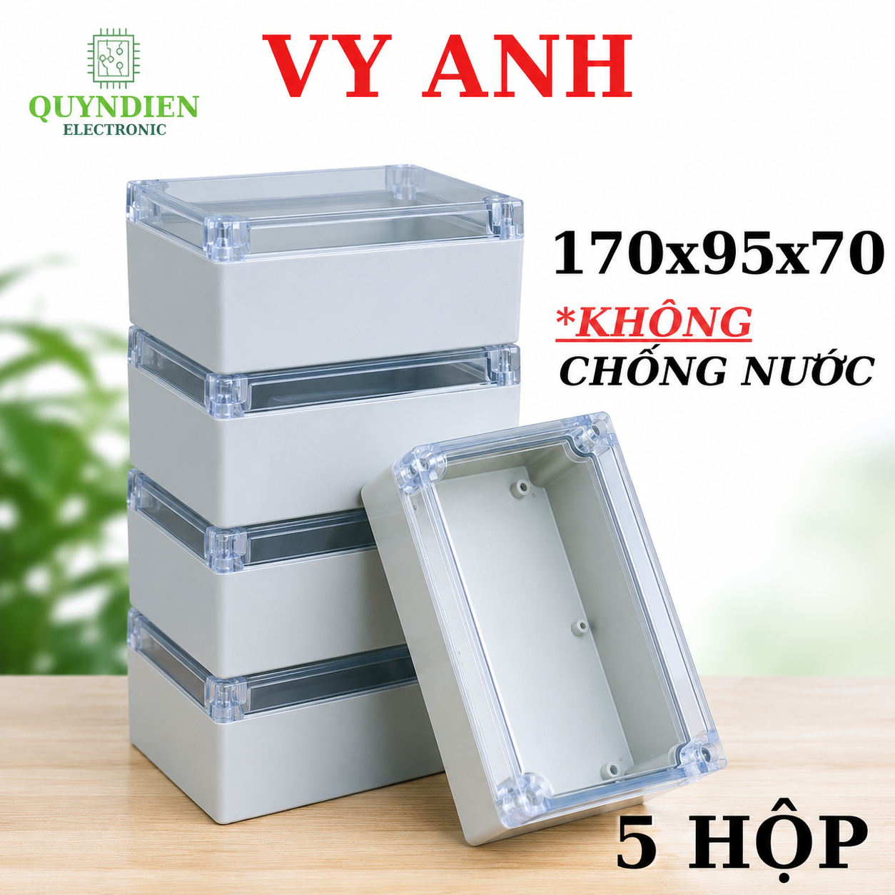 Hộp Nhựa Vy Anh 170x95x70mm Màu Trắng