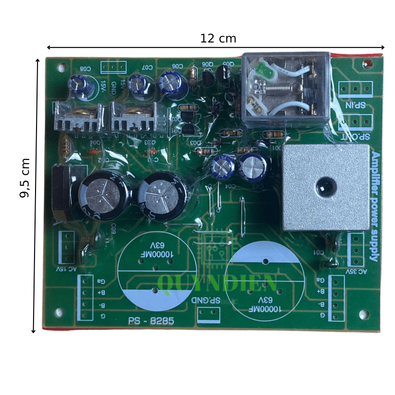 Bo nguồn 2 tụ dùng cho Echo, bo Music, bo Master, bo khuếch đại, amply 35V