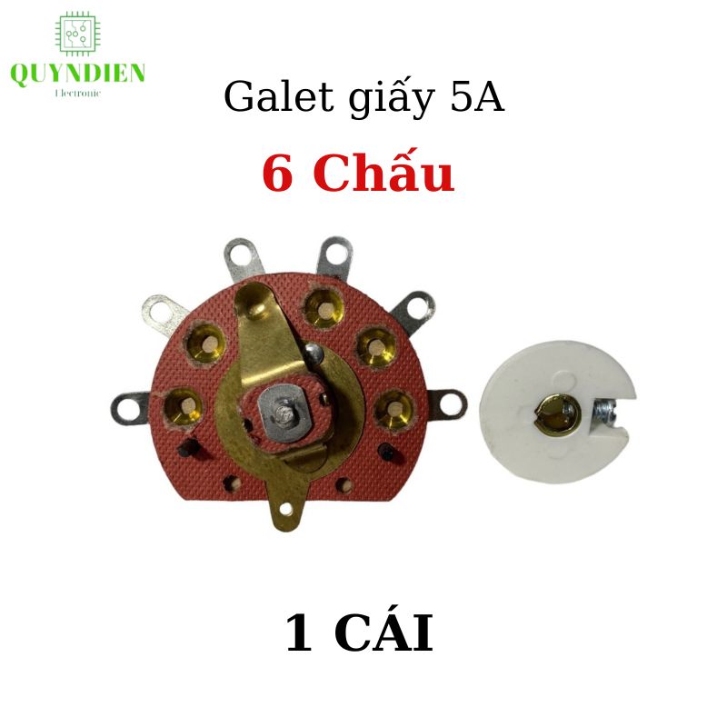 Công tắc xoay galet 10 vị trí (10 Chấu), có kèm núm vặn