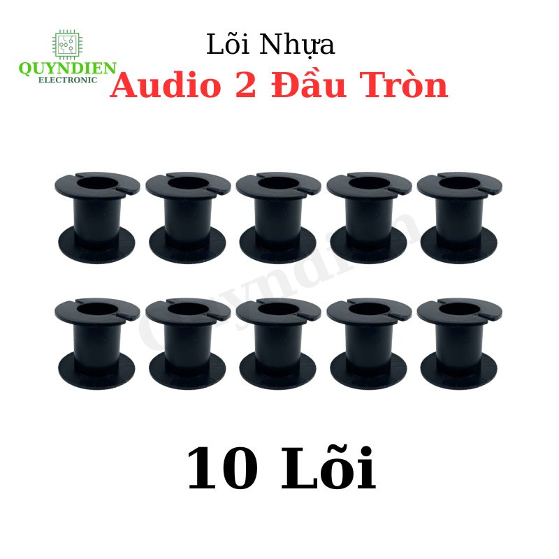 Lõi Nhựa Audio 2 Đầu Tròn Quấn Cuộn Cảm Phân Tần Loa - Màu Đen