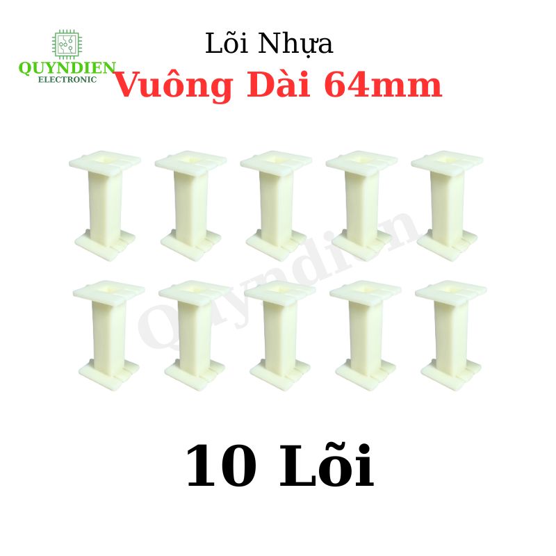 Lõi Nhựa Vuông Dài 64mm Quấn Cuộn Cảm Phân Tần Loa - Màu Trắng Sữa