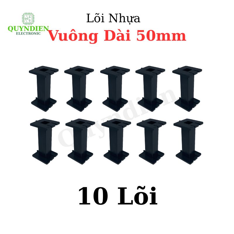 Lõi Nhựa Vuông Dài 50mm Quấn Cuộn Cảm Phân Tần Loa - Màu Đen
