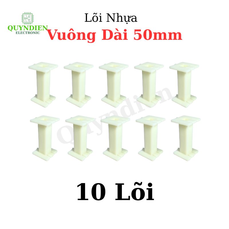 Lõi Nhựa Vuông Dài 50mm Quấn Cuộn Cảm Phân Tần Loa - Màu Trắng Sữa