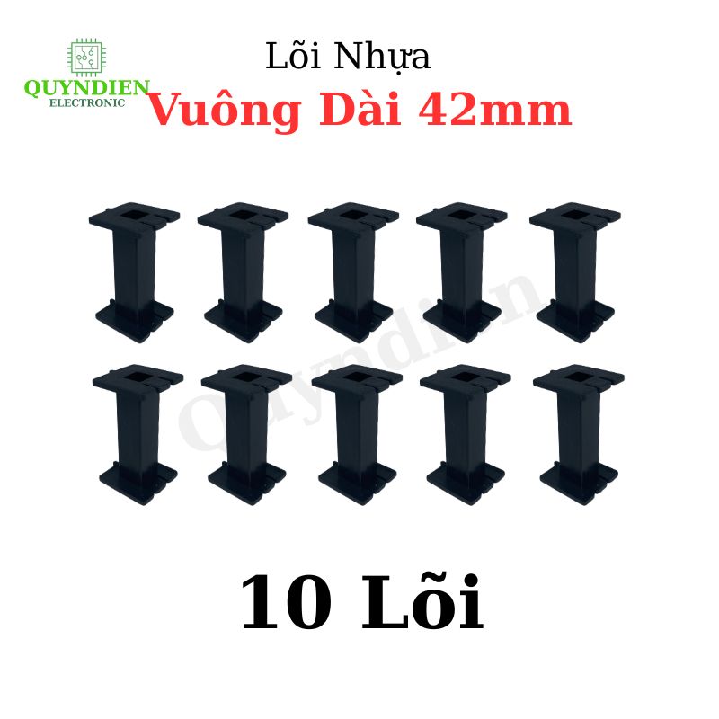 Lõi Nhựa Vuông Dài 42mm Quấn Cuộn Cảm Phân Tần Loa - Màu Đen