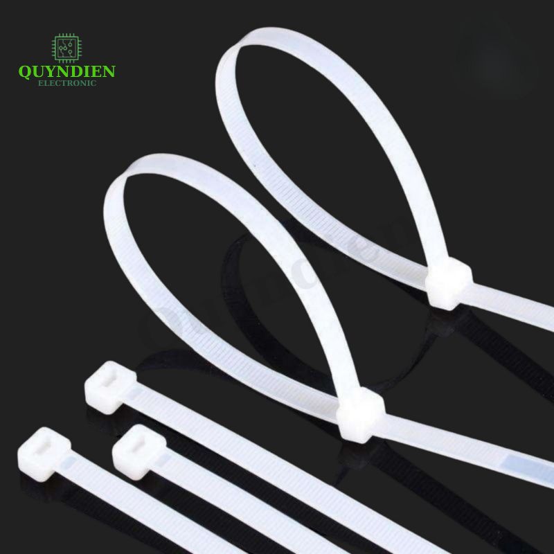 Dây Rút Nhựa 4x300mm Màu Trắng