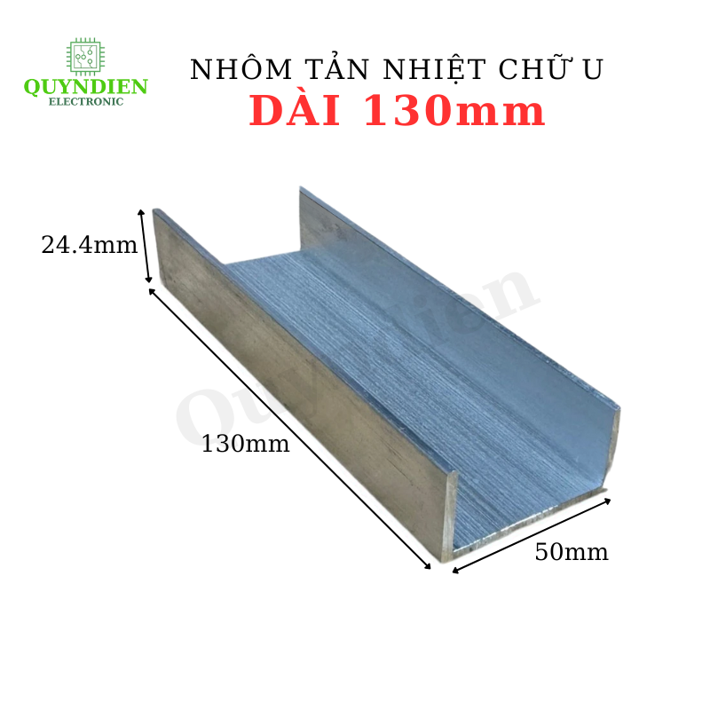 Nhôm tản nhiệt chữ U dài 130mm
