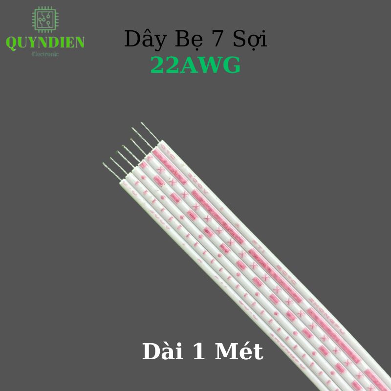 Dây Bẹ Nhiều Màu 7 sợi ( 1 mét ) 22AWG 300V