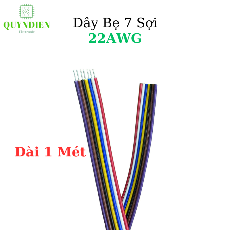 Dây Bẹ Nhiều Màu 7 sợi ( 1 mét ) 22AWG 300V