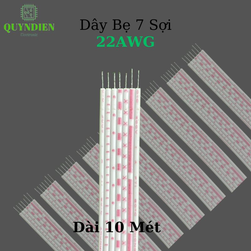 Dây Bẹ Nhiều Màu 7 sợi ( 1 mét ) 22AWG 300V
