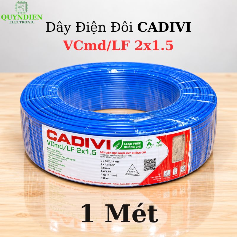 Dây Điện Đôi Mềm Cadivi VCmd/LF 2x1.5